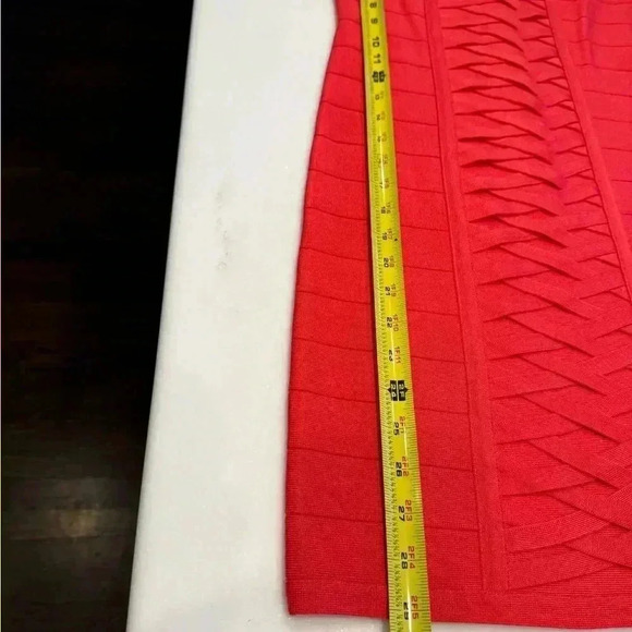 Bebe strapless mini bodycon dress lace up front gold zip up back pink sz med - Picture 9 of 14